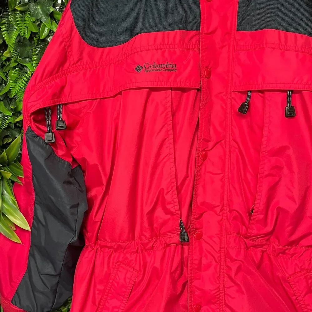 COLUMBIA SPORTSWEAR Jacket Mens M Red Black Bugaboo Full Zip 2 In 1 Fleece Lined